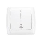 Выключатель 2-кл. СП Маргарита 10А IP20 с подсветкой бел. UNIVersal М0123