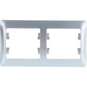Рамка 2-м Glossa горизонт. алюм. SE GSL000302