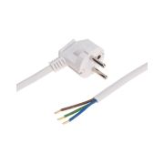 Шнур электрический с угловой вилкой 16А 3500Вт ПВС 3х1.5кв.мм 2м бел. Rexant 11-1327